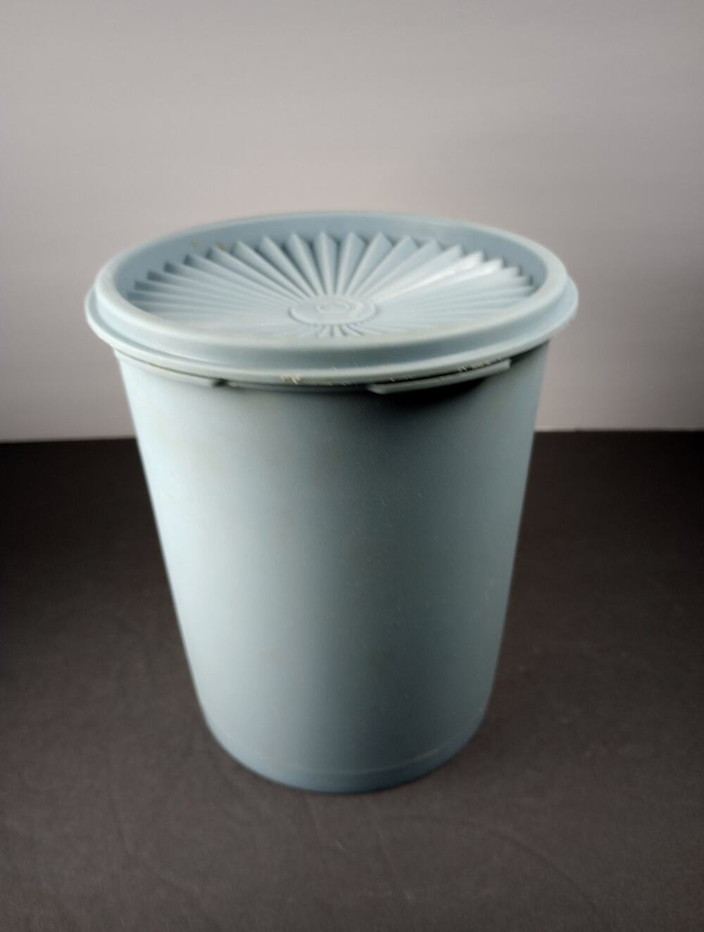Vintage Genuine Tupperware Cobalt Blue Canister #809 w/ #810 Lid Blueberry
